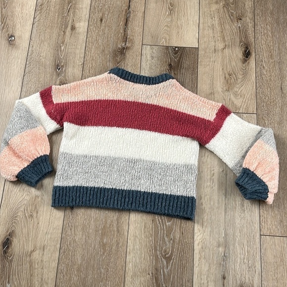 Tucker + Tate Striped Wool Blend Knit Sweater with Balloon Sleeves - Picture 6 of 7